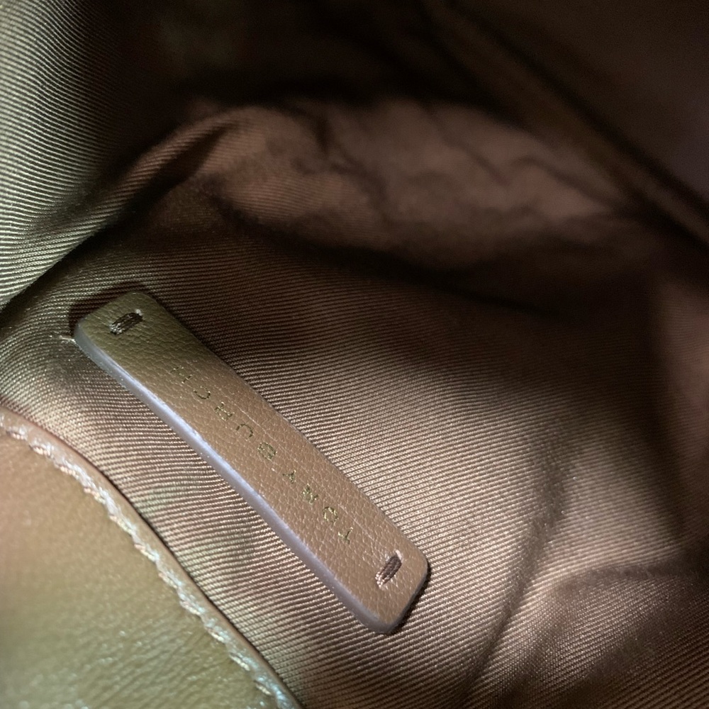 NEW Tory Burch Soft Fleming Gold Crochet Jewel Mini Bucket Tote/Crossbody Bag - Picture 10 of 16